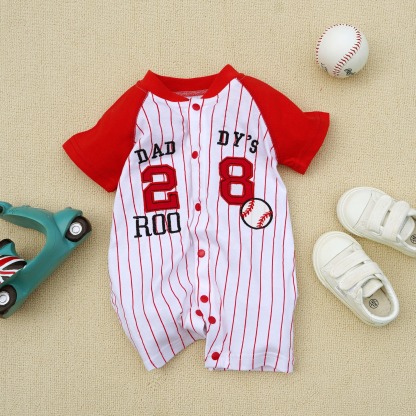 Baby Boy Gray Football Team Jumpsuits