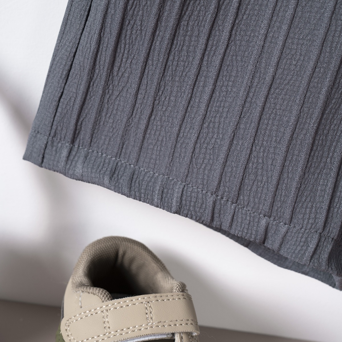 2pcs Toddler Boy Solid Single-Breast Shirt & Shorts