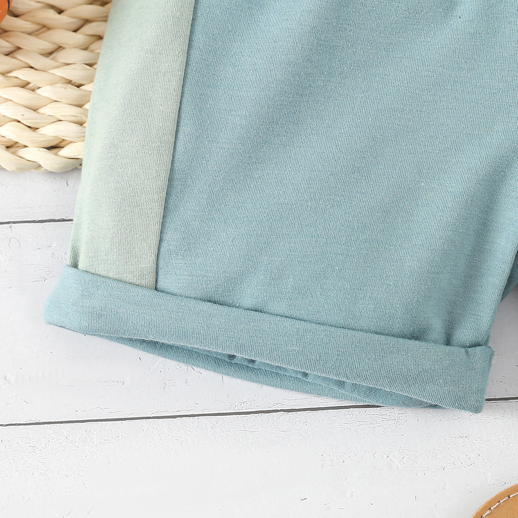 2pcs Toddler Boys Sleeveless Patchwork Top & Swim Trunks