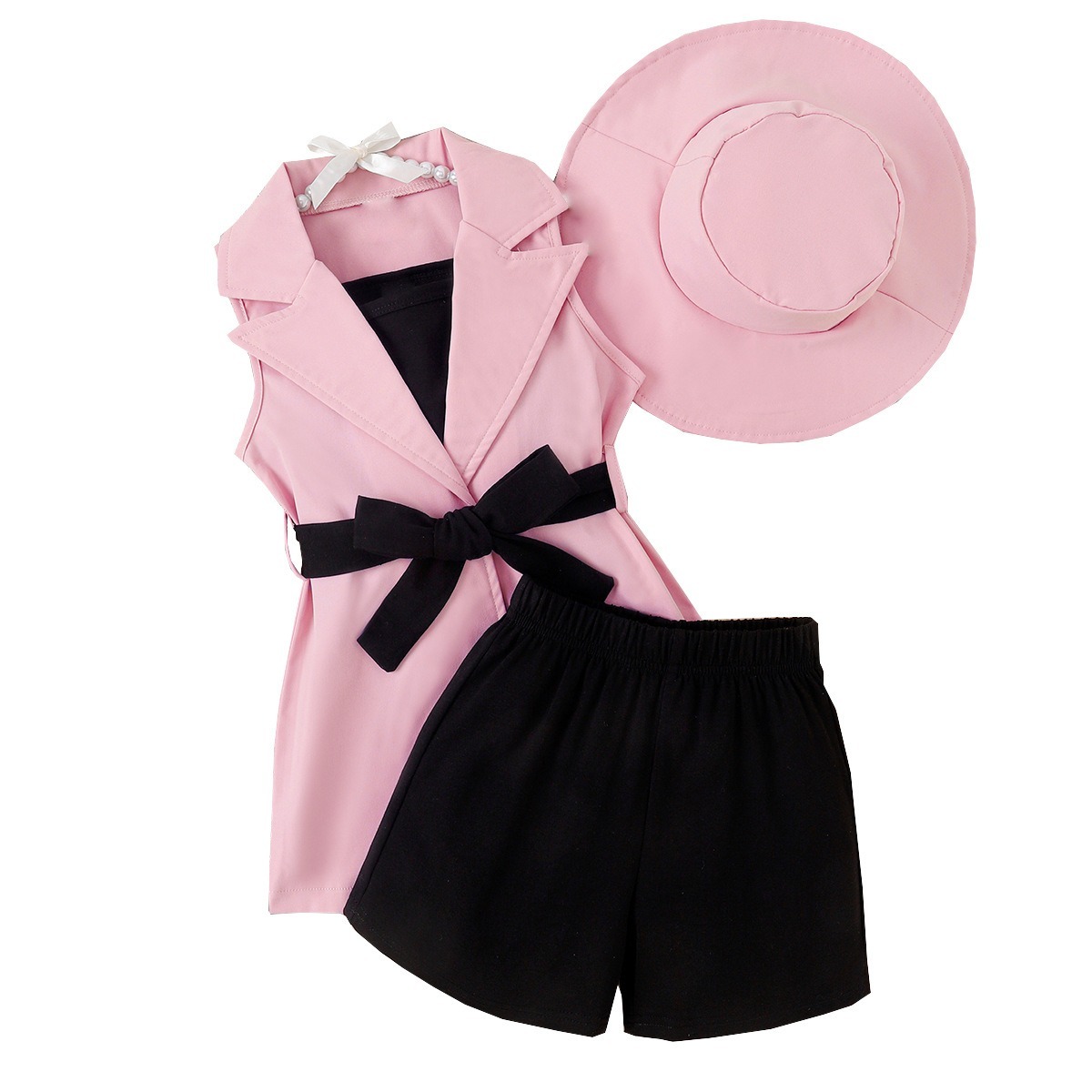 4pcs Toddler Girls Princess-style Coordinated Set