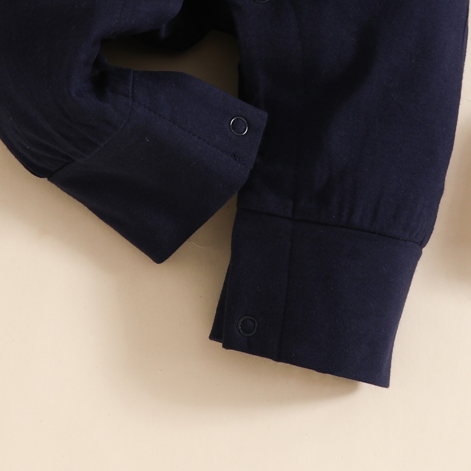 Baby Boy Button-Down Long-Sleeve Cotton Jumpsuits