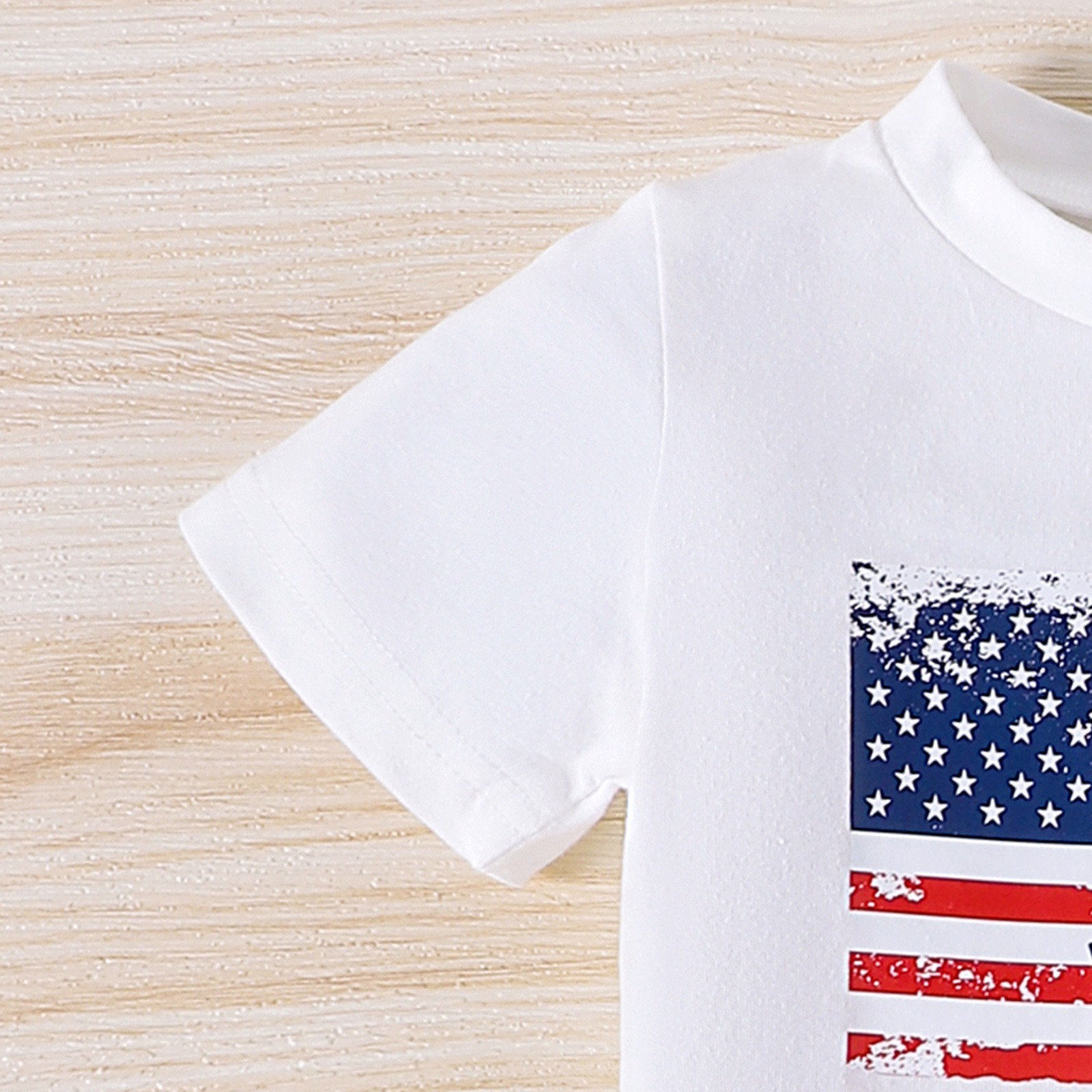 2pcs Toddler Boys Stars Tee & Shorts