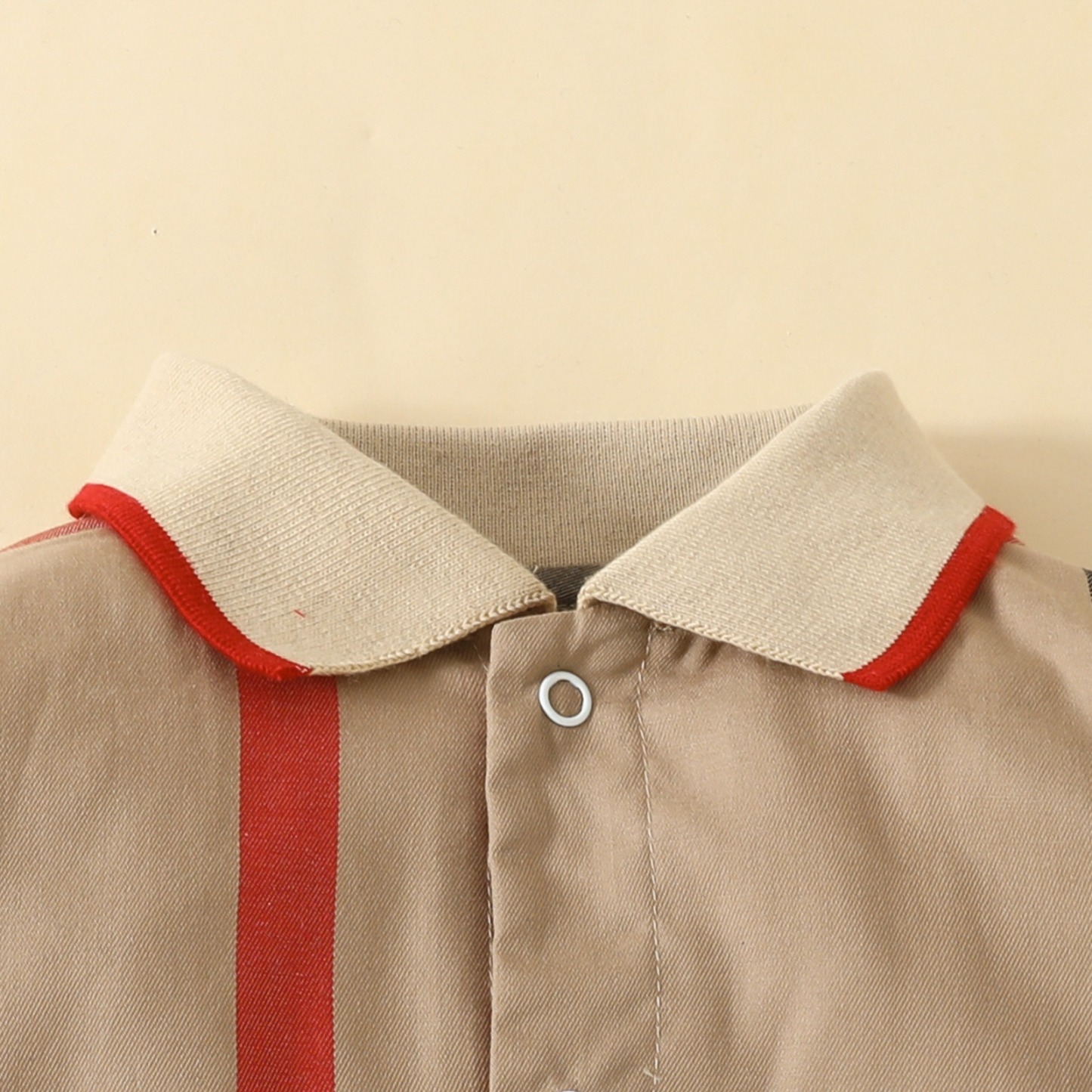 Baby Boy Autumn Cotton Long-Sleeve Lapel Jumpsuits