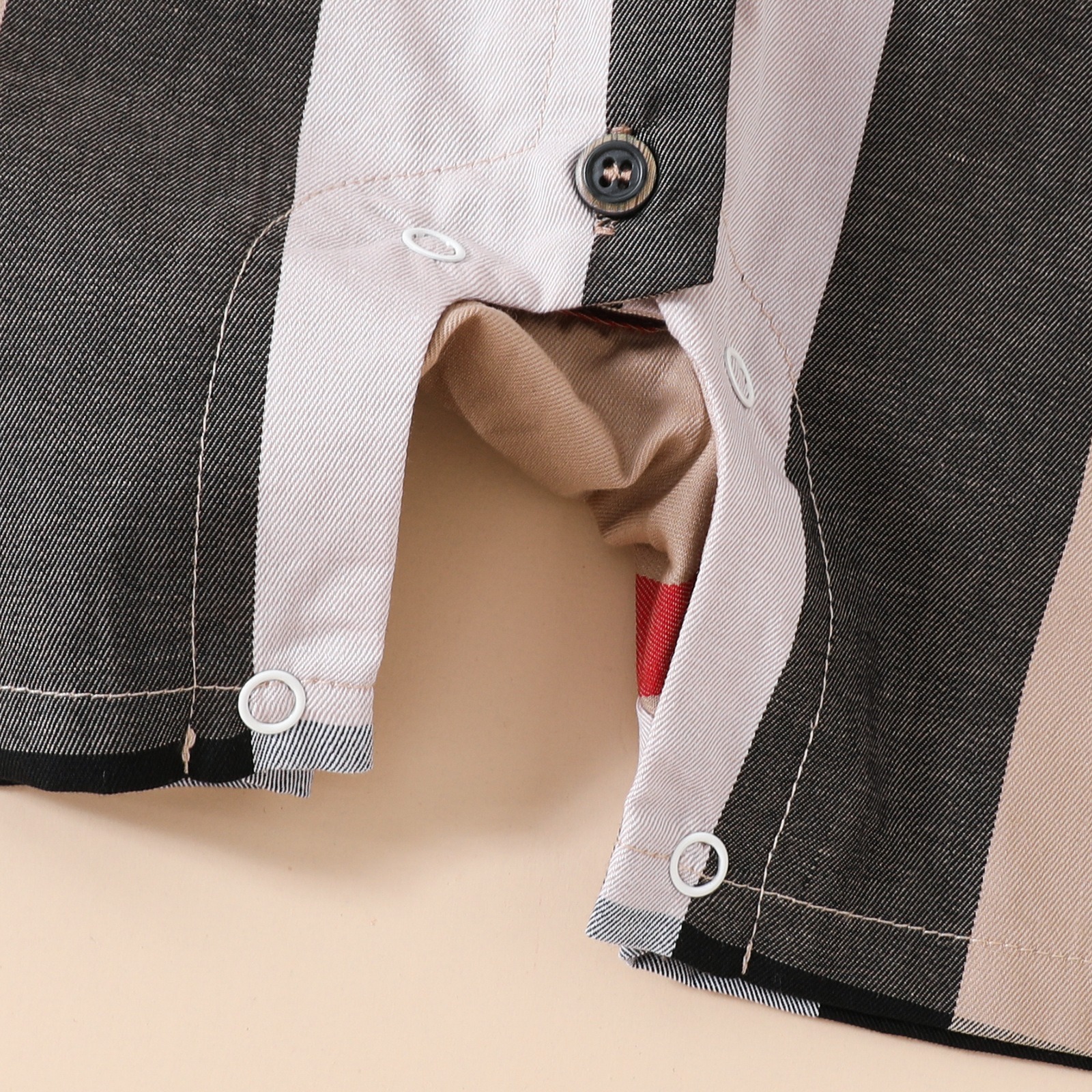 Baby Boy Sleeveless Lapel Button-Down Jumpsuits