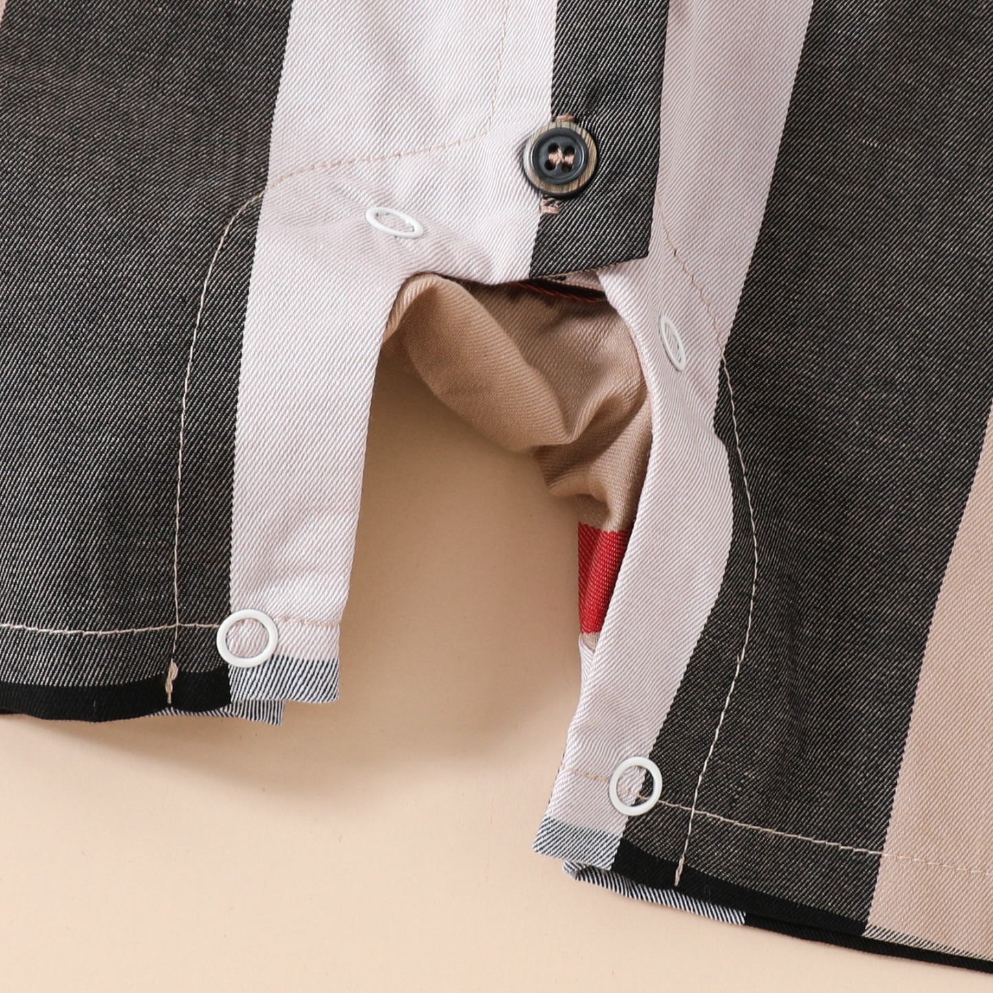 Baby Boy Sleeveless Lapel Button-Down Jumpsuits