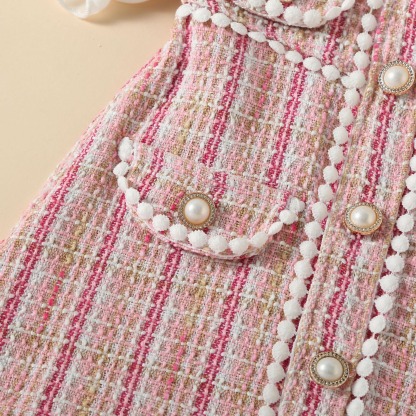 Baby Girls Chanel-Style Puff Sleeve Princess Dress