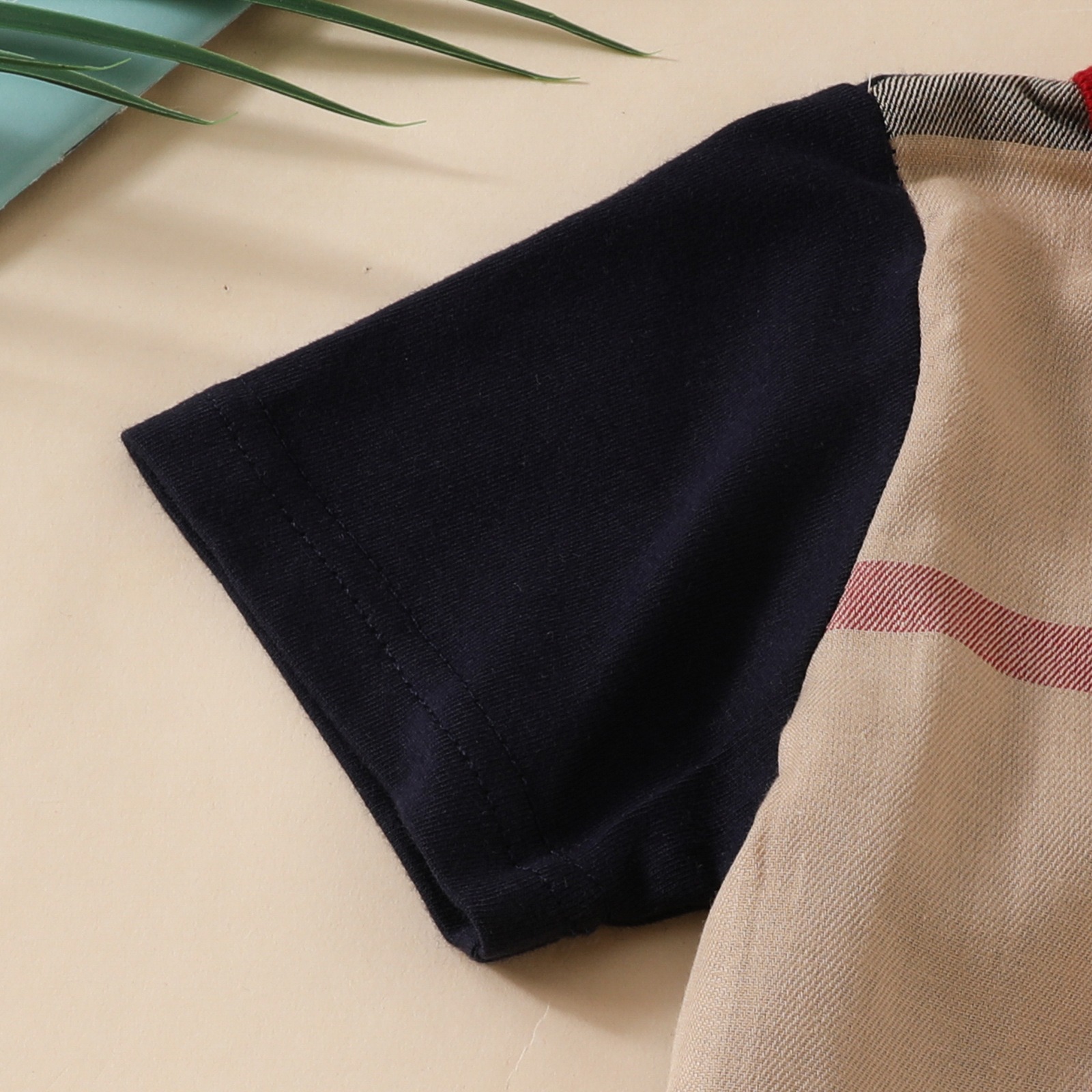 Baby Boy Patchwork Short-Sleeve Jumpsuits