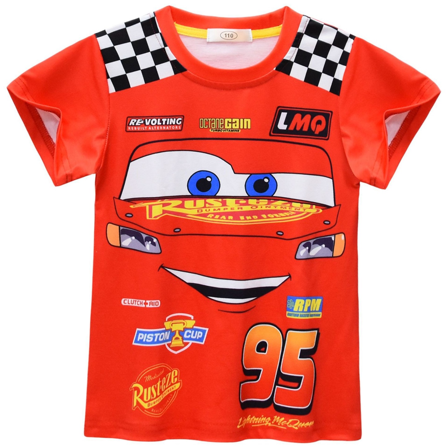 2pcs Toddler Boys Racing Print Short-Sleeve Graphic Tee & Pants