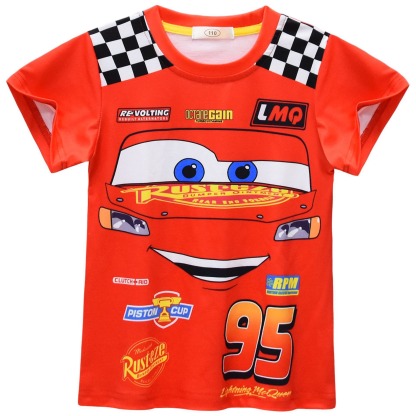 2pcs Toddler Boys Racing Print Short-Sleeve Graphic Tee & Pants