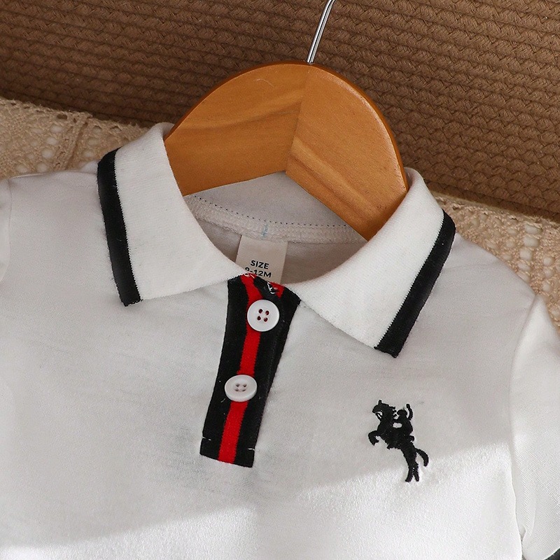 Baby Girls Short-Sleeve Collared Dress