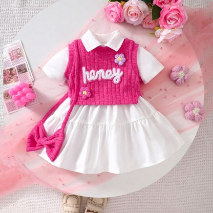 2pcs Baby Girls Shirt Dress