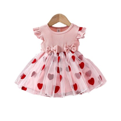 Baby Girls Heart Print Tutu Dress