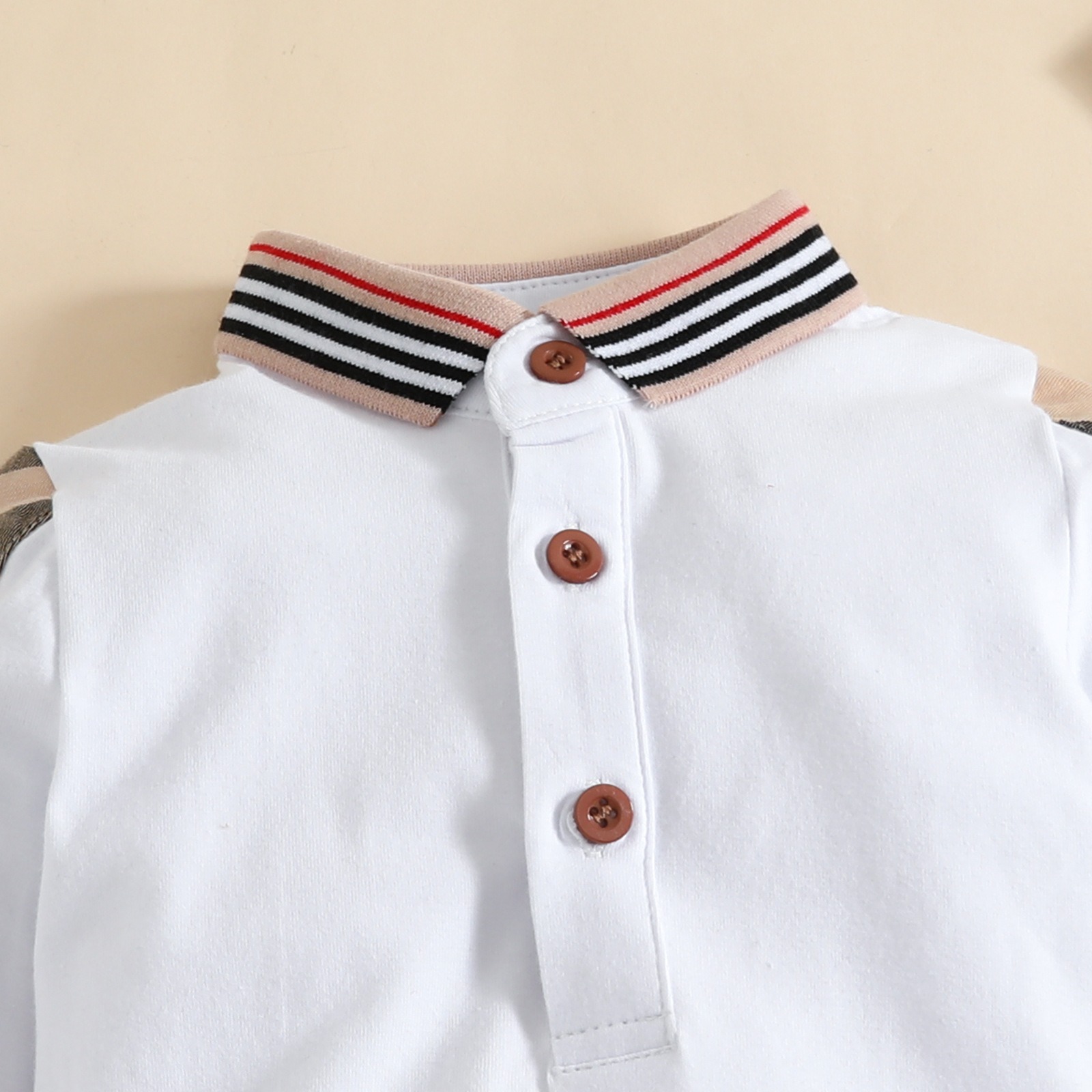 Baby Boy Button-Down Long-Sleeve Cotton Jumpsuits