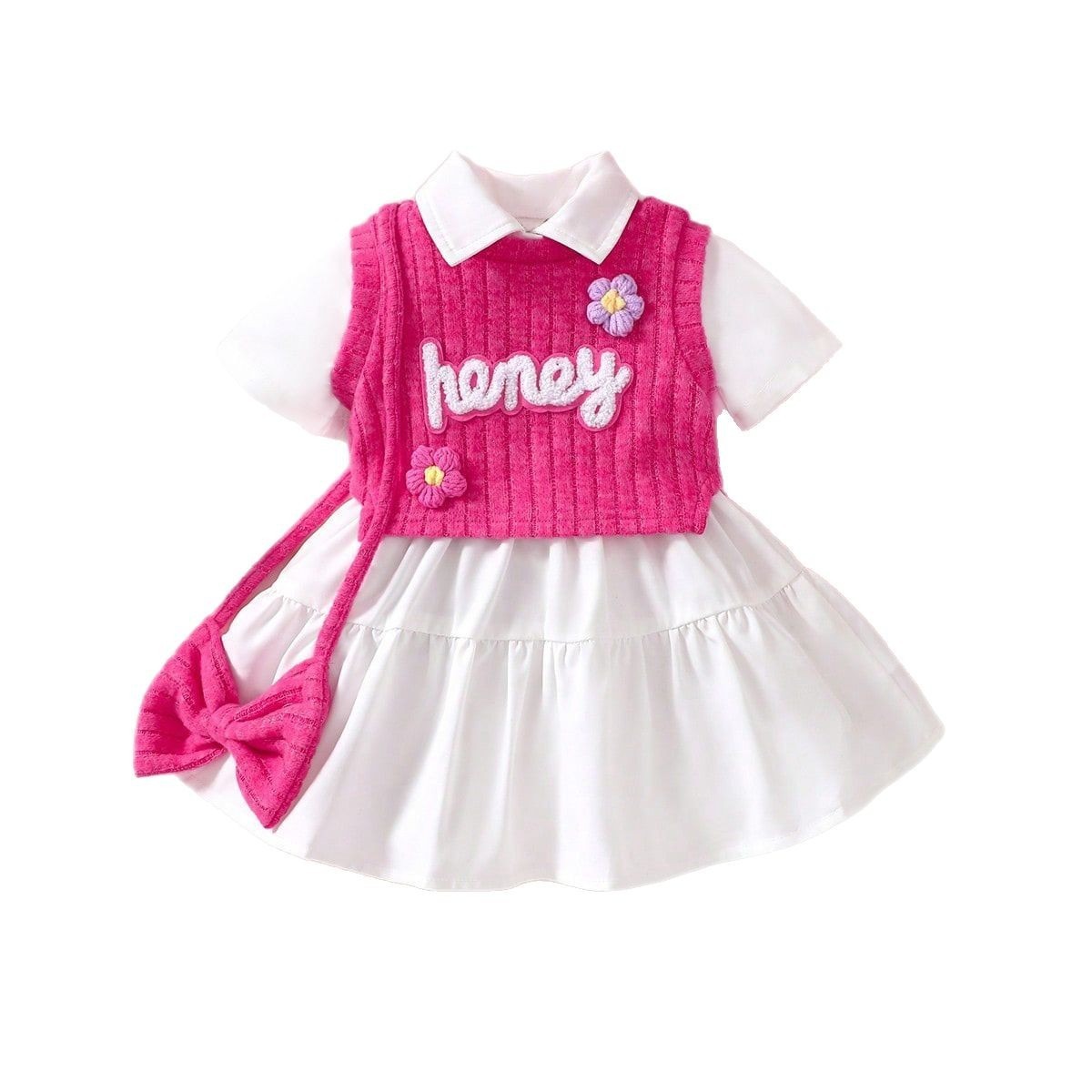 2pcs Baby Girls Shirt Dress
