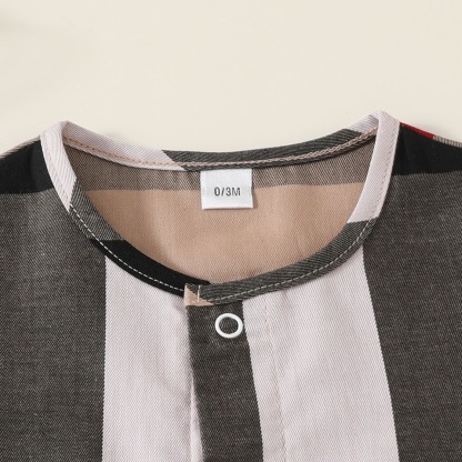 Baby Boy Snap-Button Short-Sleeve Jumpsuits