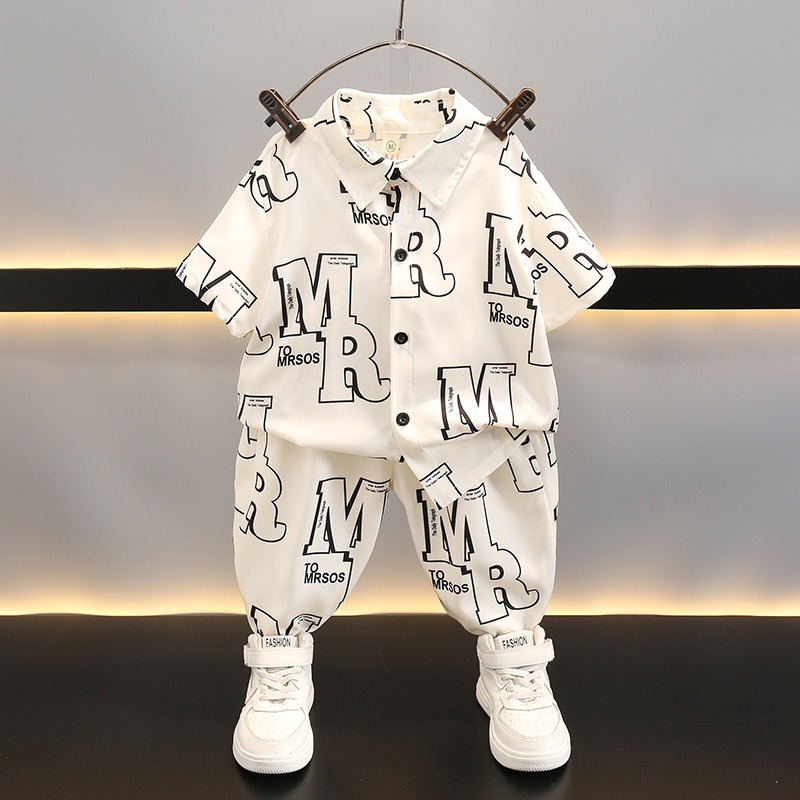 2pcs Toddler Boys Graphic Print T-Shirt & Jogger Pants