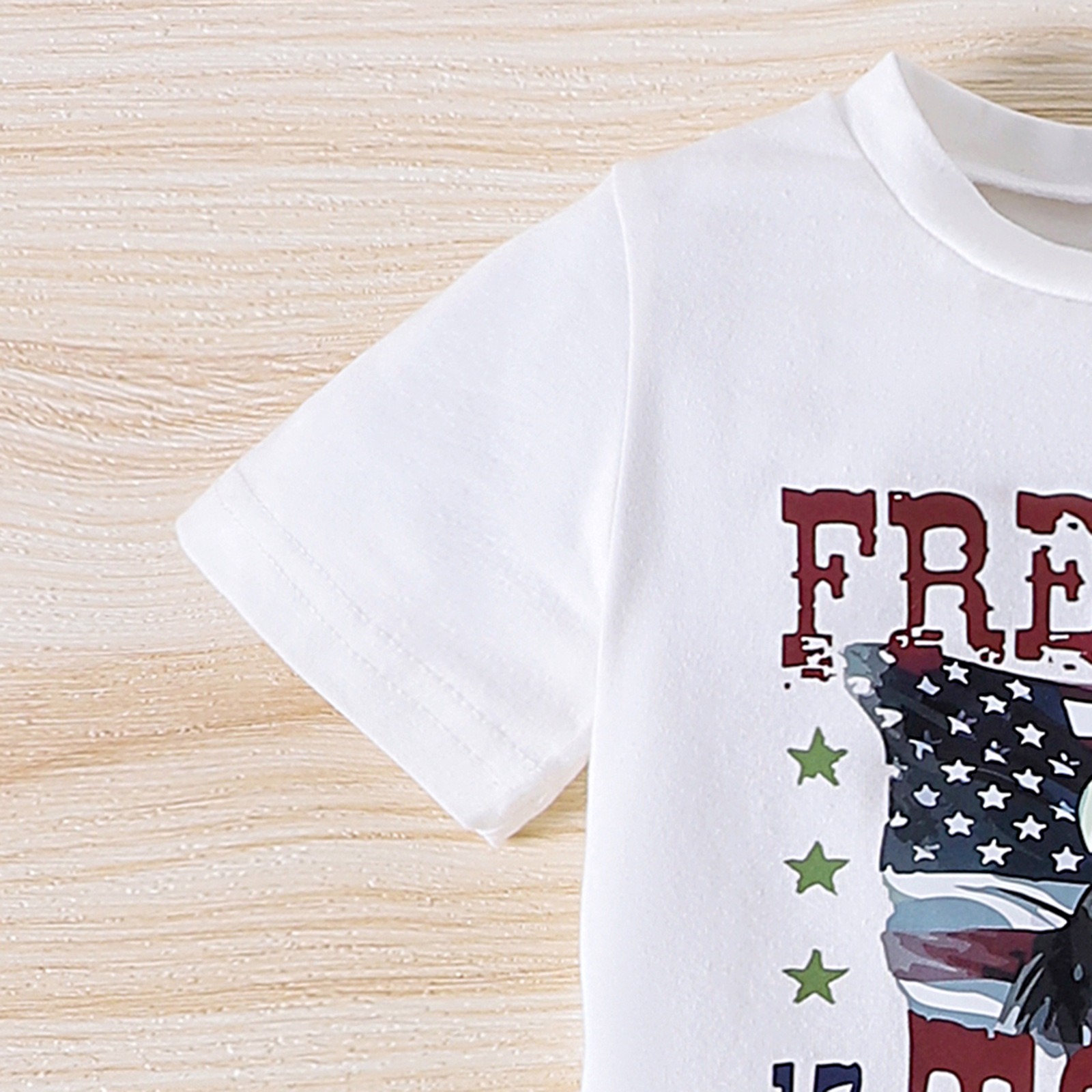 2pcs Toddler Boys Stars Tee & Shorts