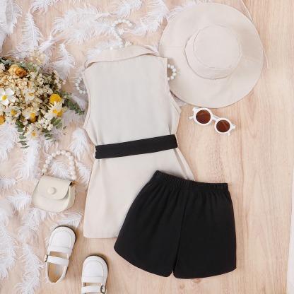 4pcs Toddler Girls Princess-style Coordinated Set