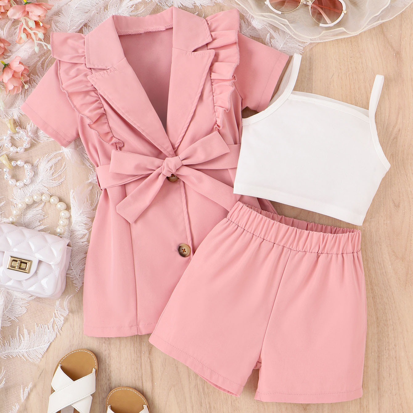 3pcs Toddler Girls Boutique Suit