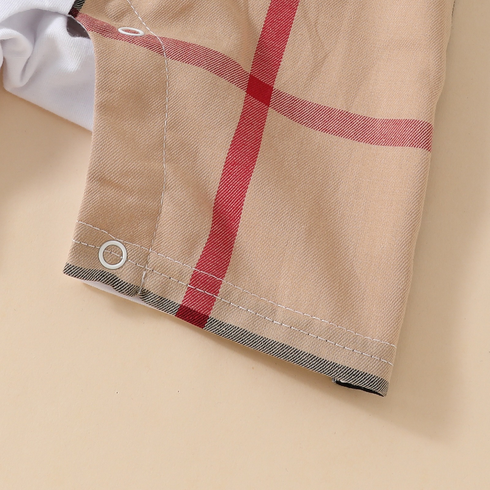 Baby Boy Patchwork Short-Sleeve Jumpsuits