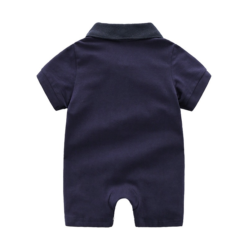 2pcs Baby Boy Knitted Short-Sleeve Gentleman Jumpsuits