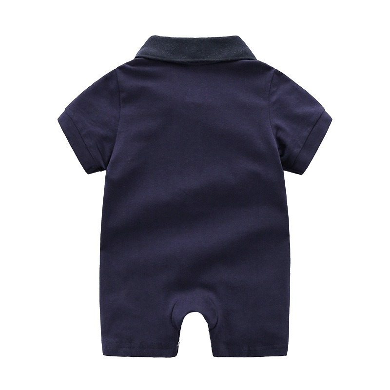 2pcs Baby Boy Knitted Short-Sleeve Gentleman Jumpsuits