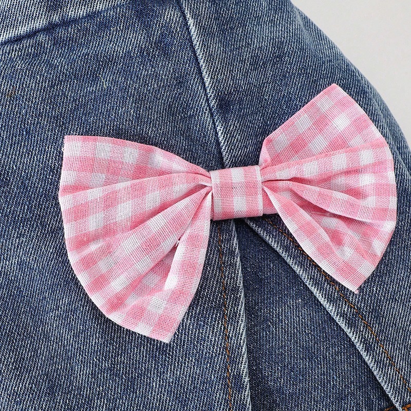 2pcs Baby Girls Pink Seersucker Strappy Outfit