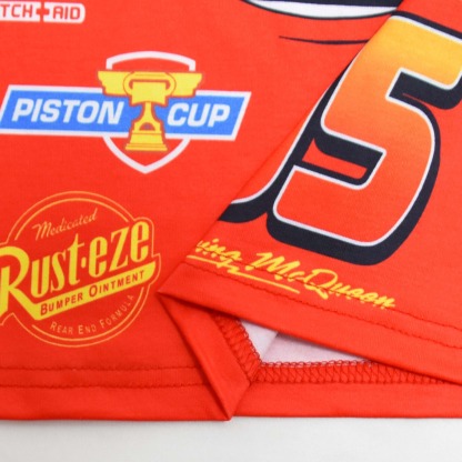 2pcs Toddler Boys Racing Print Short-Sleeve Graphic Tee & Pants