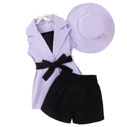 4pcs Toddler Girls Princess-style Coordinated Set