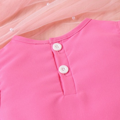 2pcs Toddler Girls Sleeveless A-line Tiered Dress with Matching Bag