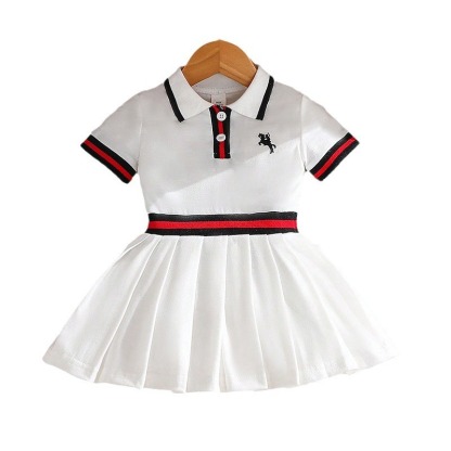 Baby Girls Short-Sleeve Collared Dress