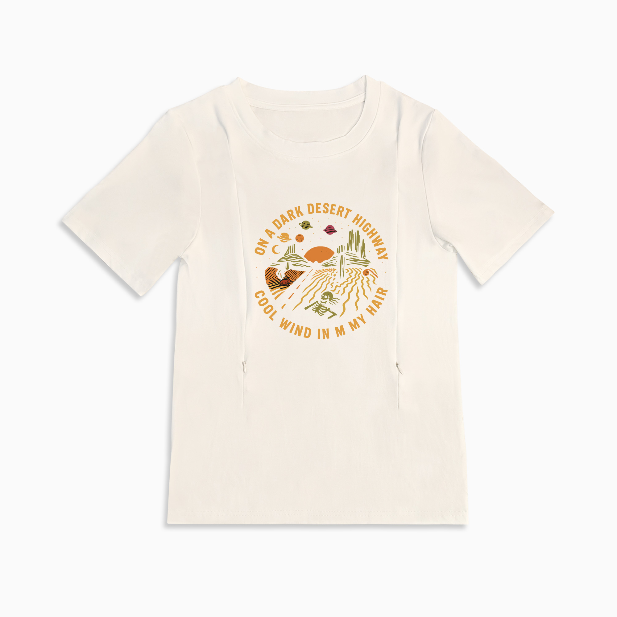 Nursing tops On A Dark Desert Highway Mom Breastfeeding Nursing T Shirt