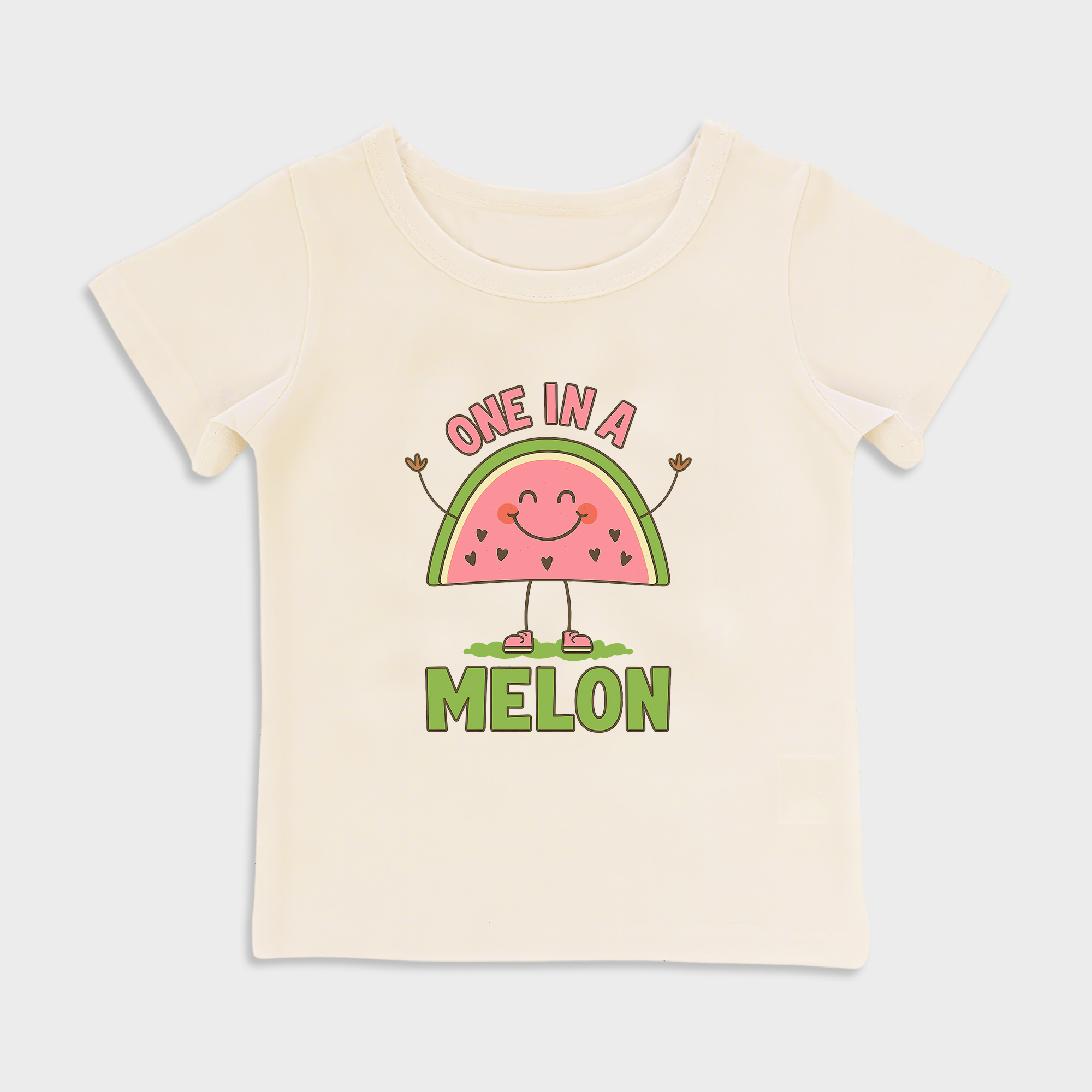 One In A Melon design Baby shirt in Beige