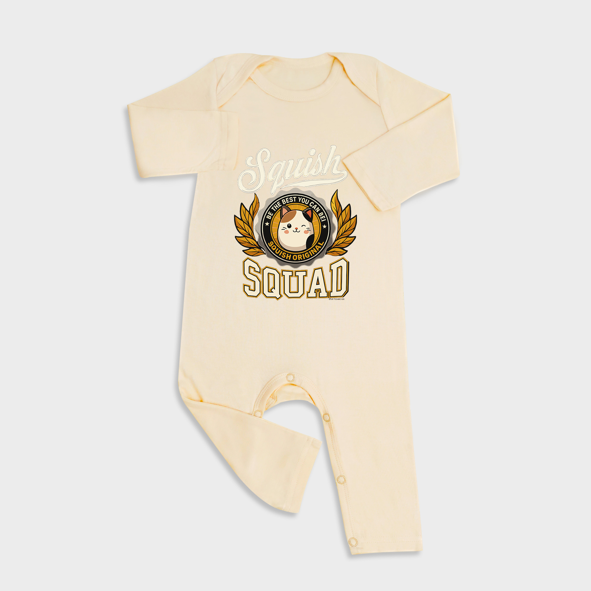 Orchid Long Sleeve &Long Leg Jumpsuit Light Yellow