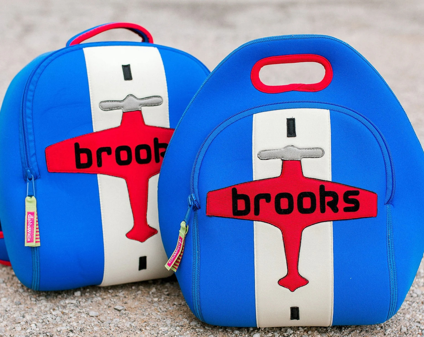 Personalized Airplane Backpack and Lunch Box