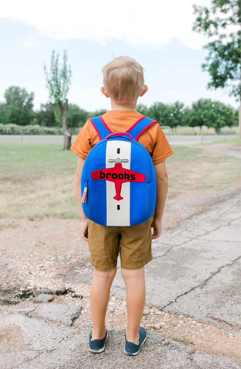 Personalized Airplane Backpack and Lunch Box