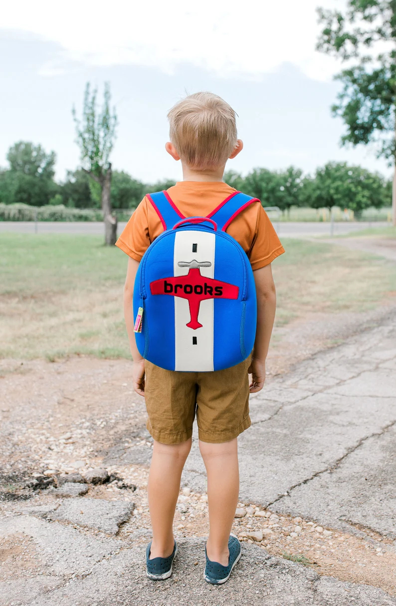 Personalized Airplane Backpack and Lunch Box