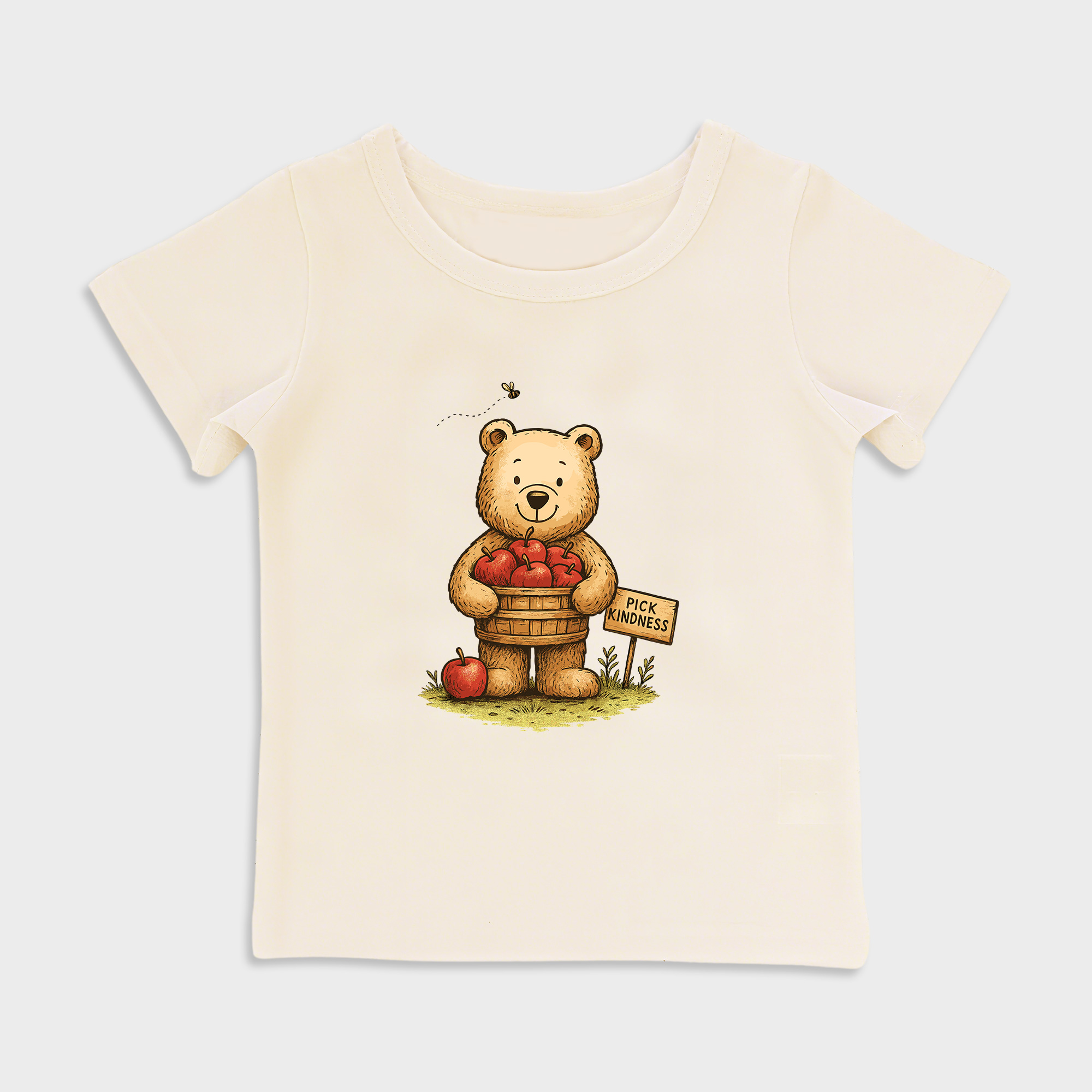 Pick Kindness design Baby shirt in Beige