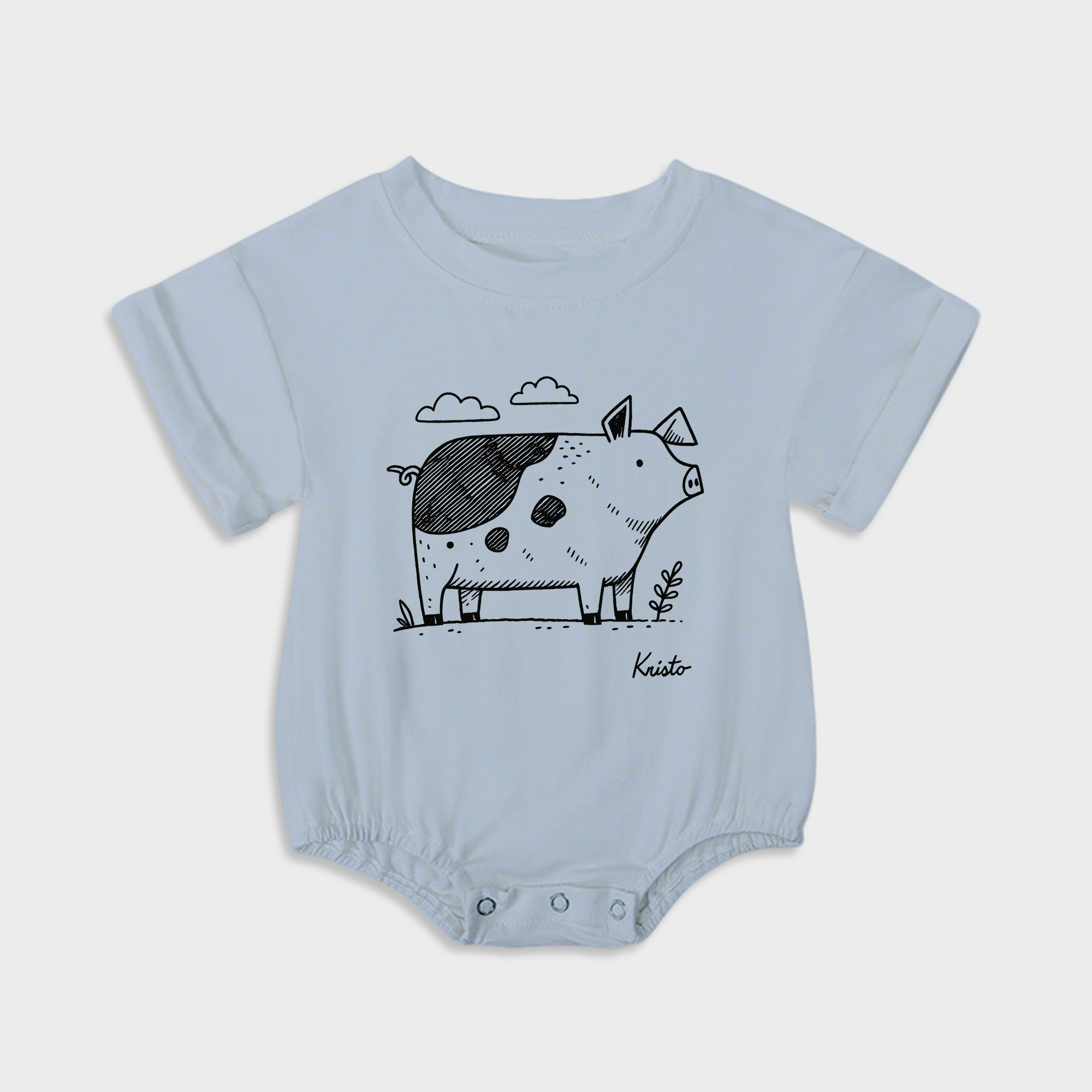 baby onesies - Pig Baby Triangular Stretchy Onesies