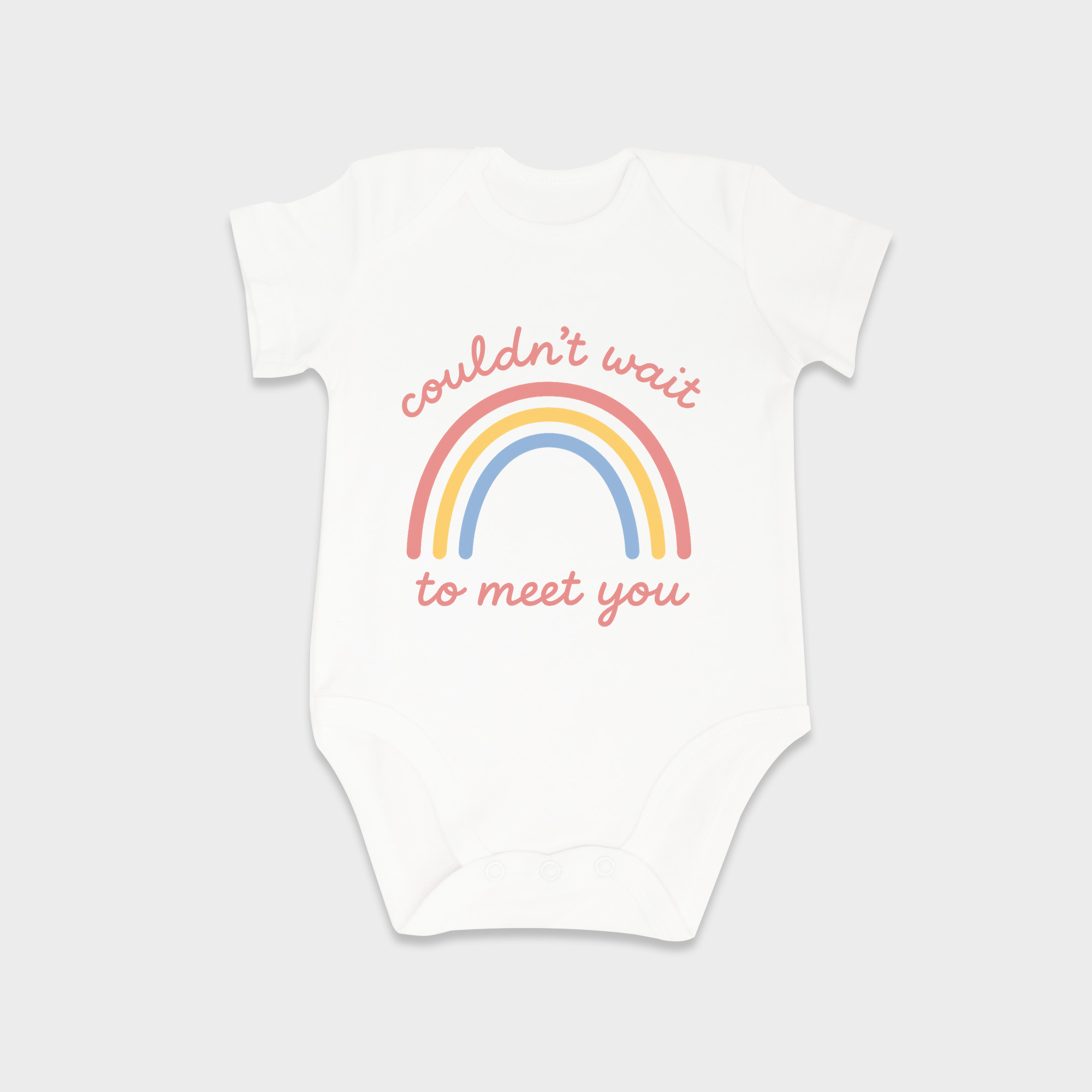 Preemie Rainbow baby onesies in White