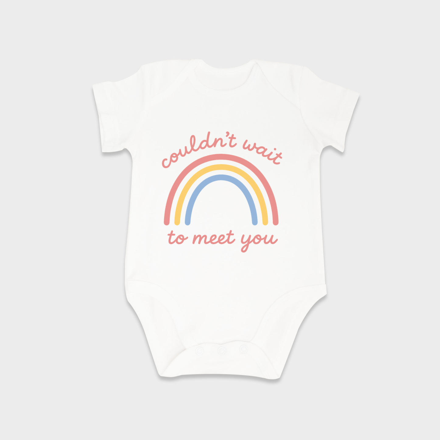 Preemie Rainbow baby onesies in White