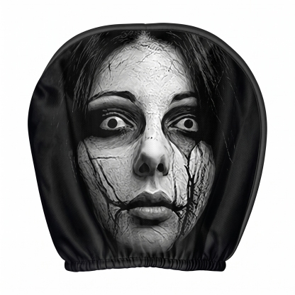 Creepy Haunted Face Halloween Car Headrest Covers