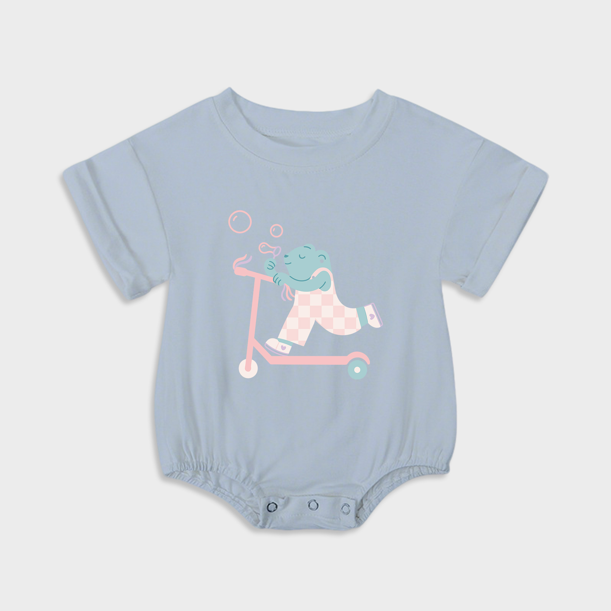 baby onesies - Scooter Frog Baby Triangular Stretchy Onesies