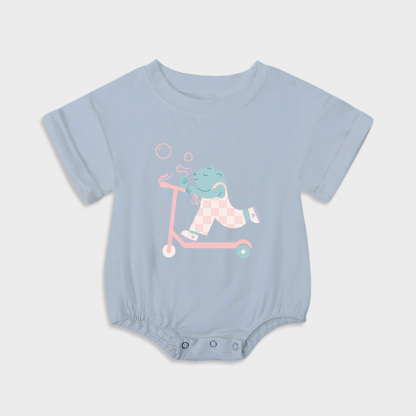 baby onesies - Scooter Frog Baby Triangular Stretchy Onesies