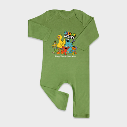Sesame Street Baby Full Length Snap Rompers