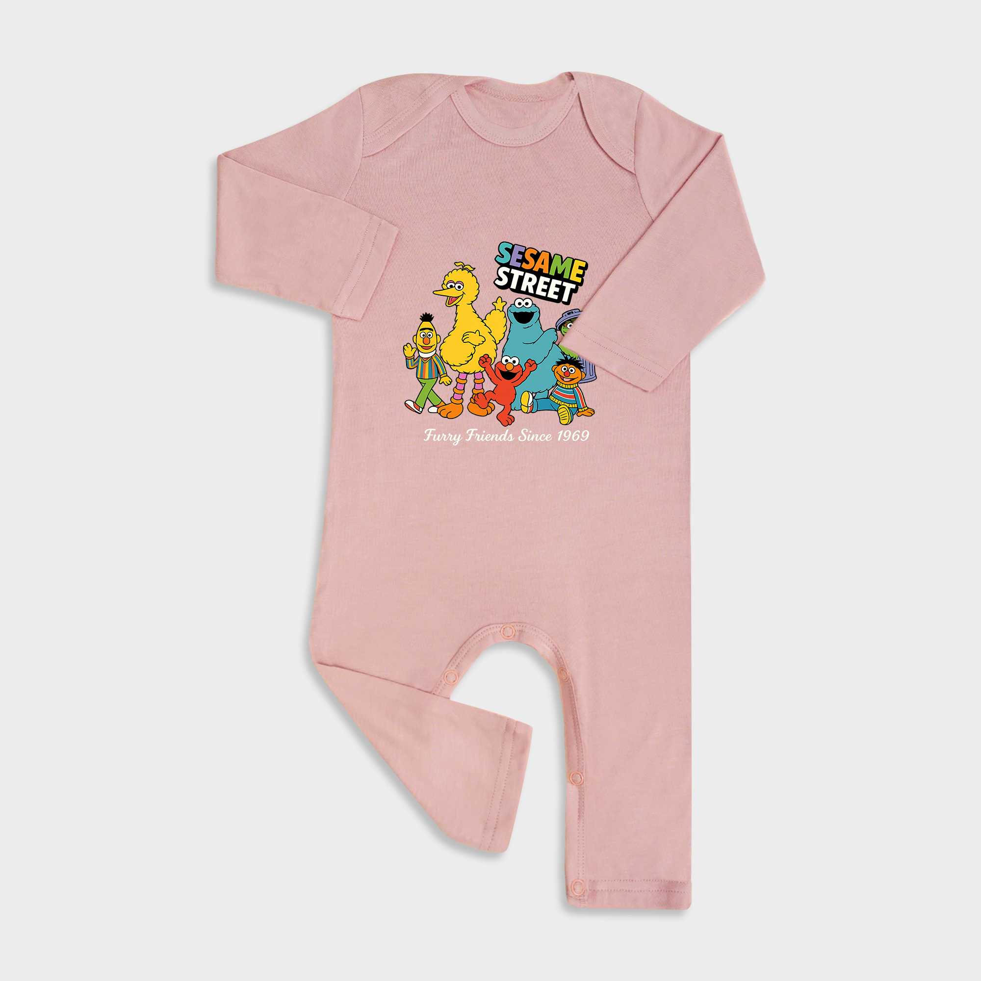 Sesame Street Baby Full Length Snap Rompers