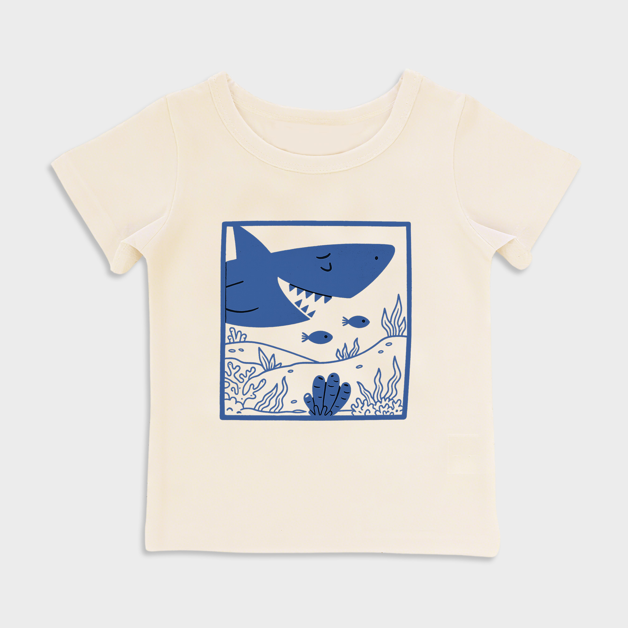baby shirts Shark & Fish-Kids' T-Shirt, Toddler Top Beige