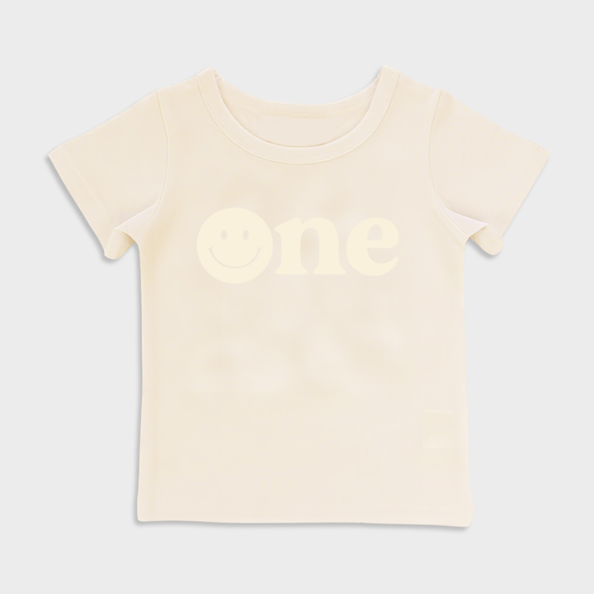 baby shirts smile kids' t shirt, toddler top beige