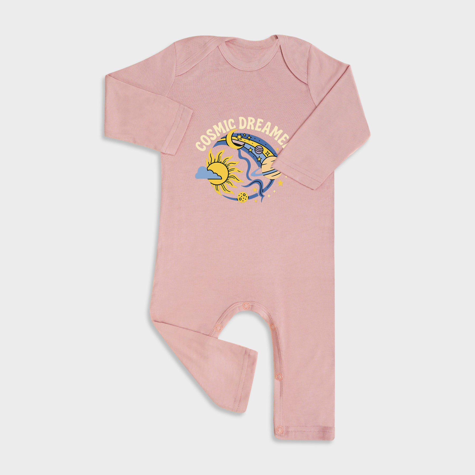Space Baby Full Length Snap Rompers