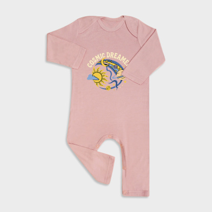 Space Baby Full Length Snap Rompers